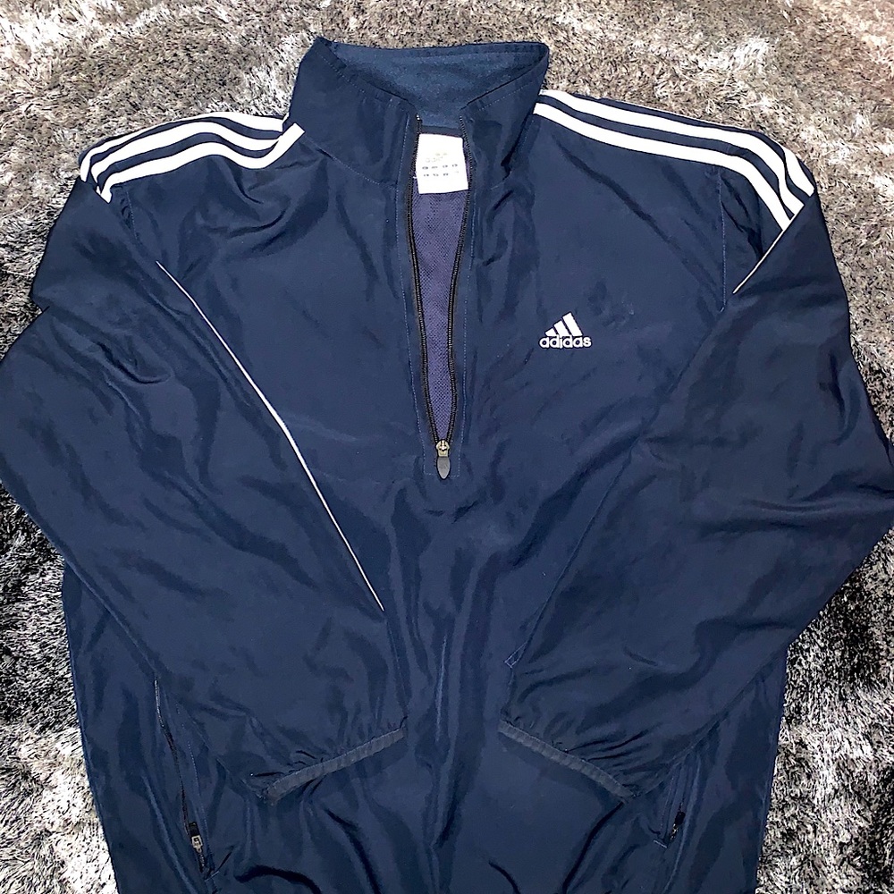 Adidas navy windbreaker